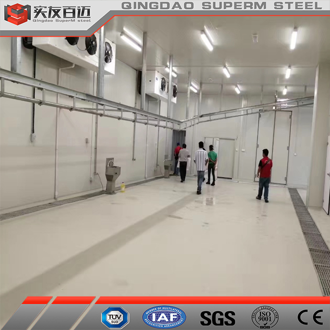 Turkey Solution Halal Cattle Abattoir House Beef Carcass Processing Line Equipment Installation Beams and Columns Prefabricated Steel Slaughter House