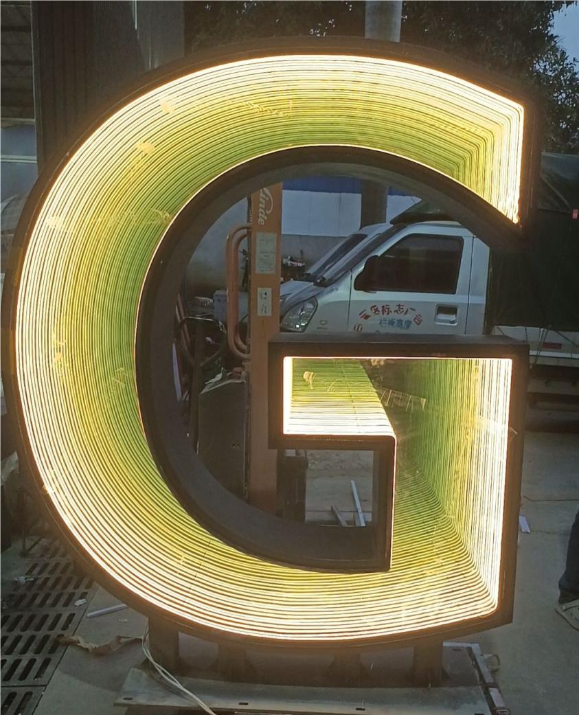 Infinite Tunnel LED Letter Sign Board Outdoor LED Big Letters