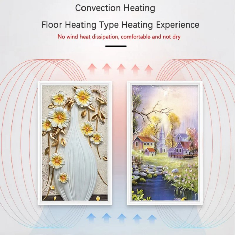 1688 Without Remote Control Wall Mounted Electric Infrared Heating Mural Heater for Room Heating
