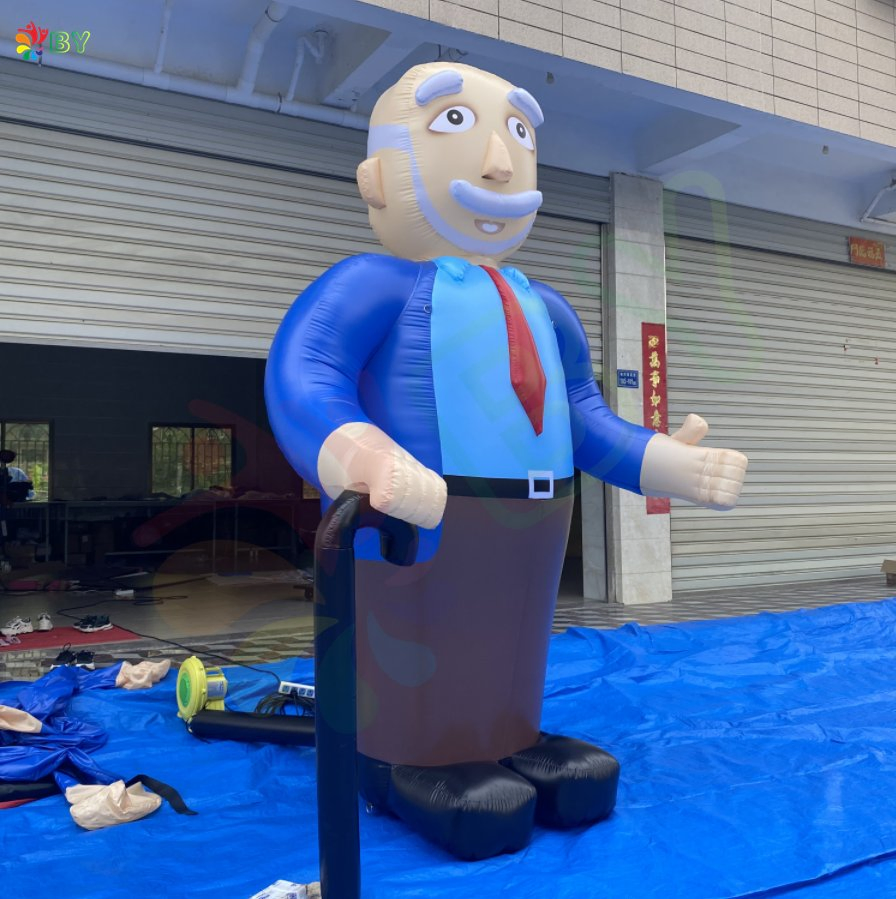 Best Sale 3m High Decorative Old Man Inflatable Abraham Holland Balloon