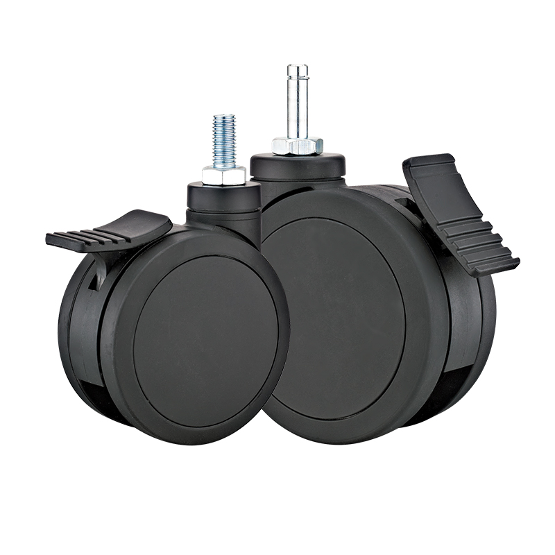 75mm100mm125mm Hospital Medical Beds Full-Plastic PU Twin Caster Type a Medical Equipment Wheels