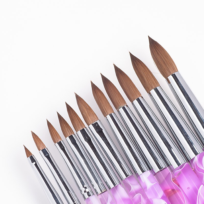 OEM 3D Wave Pattern Nail Art Brush Kolinsky Acrylic Nail Brush