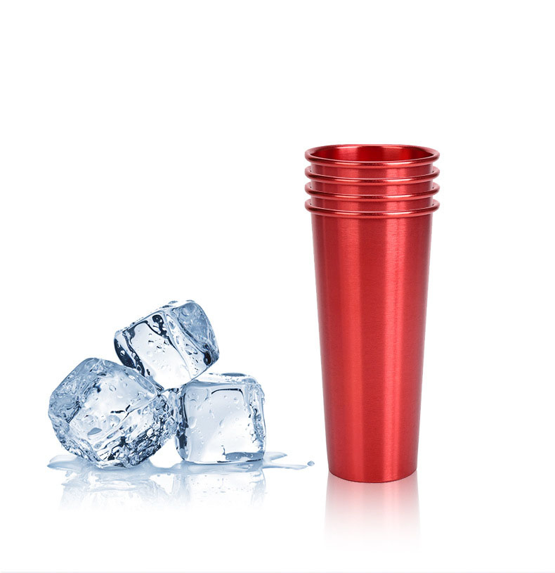 Beer Mug Rolled Edge Aluminum Cup Disposable Food Grade Aluminum Cup for Lone Star Brewing