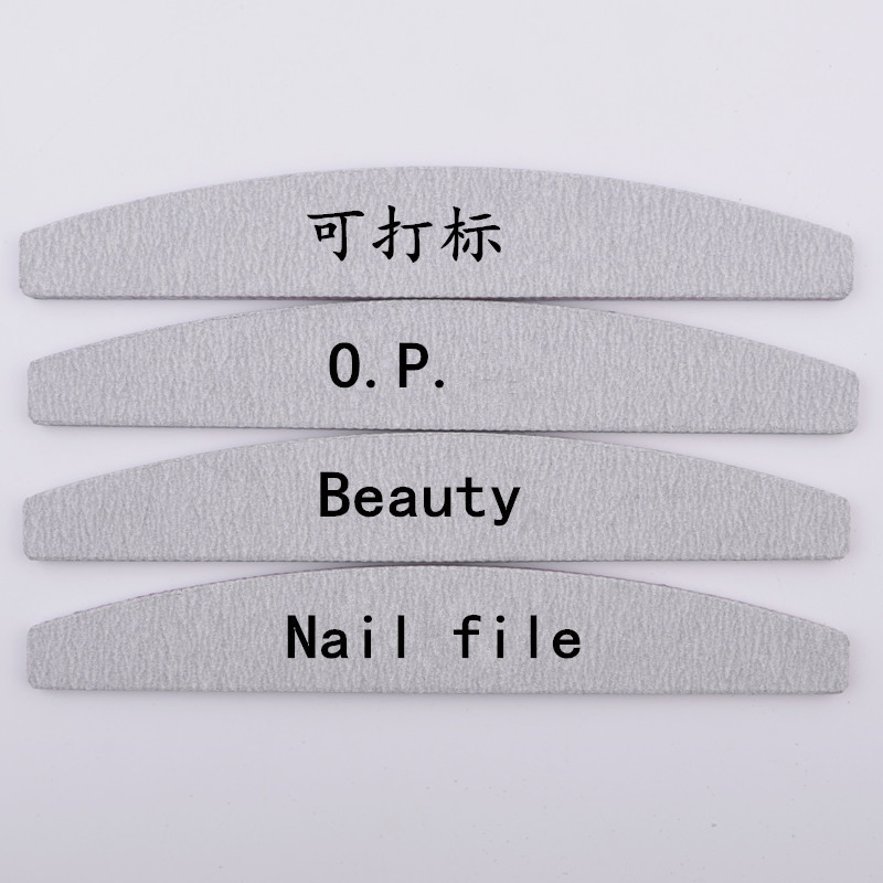Professional Wholesale Diamond Shape Abrasive Zebra Gray Emery Board Nail File