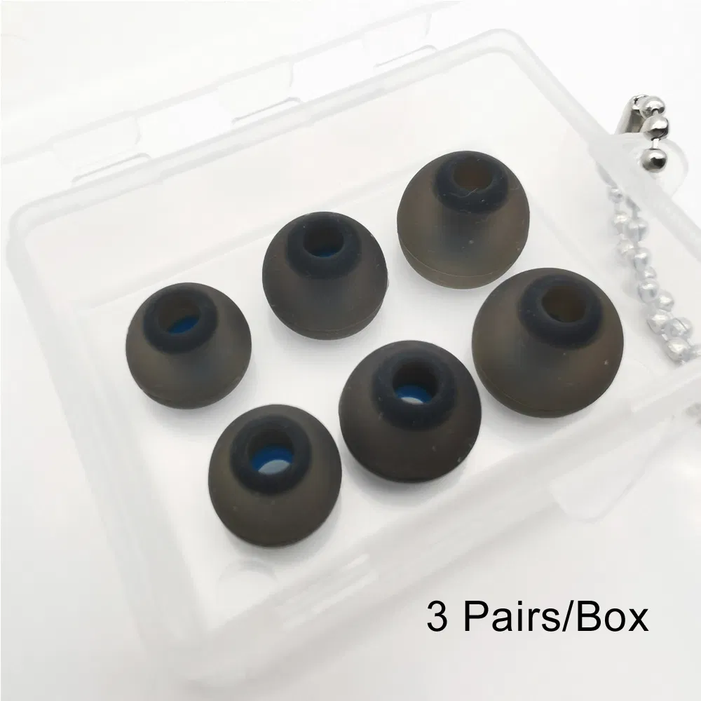 Replaceable Silicone Black Earplug Used with Lem Earphone