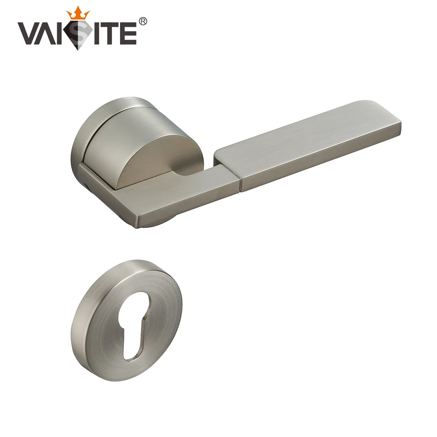 Simple Design Zinc Alloy Door Handle Lock on Rosette