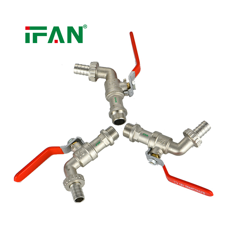Латунный кран для стиральной машины Ifan, 1/2''-1''
