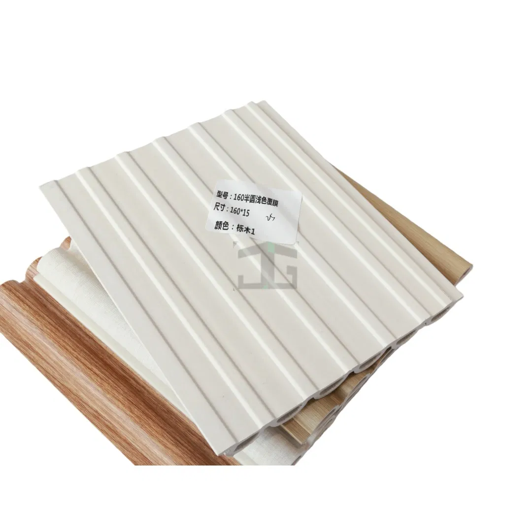 Outdoor Round 160X15mm Wood Plastic Composite Wall Cladding Panel Waterproof & Durable