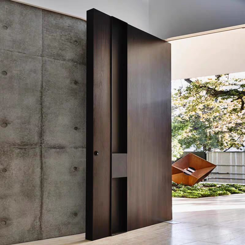 Luxury Exterior Front Villa Entrance Entry External Metal Aluminum Pivot Door for Home