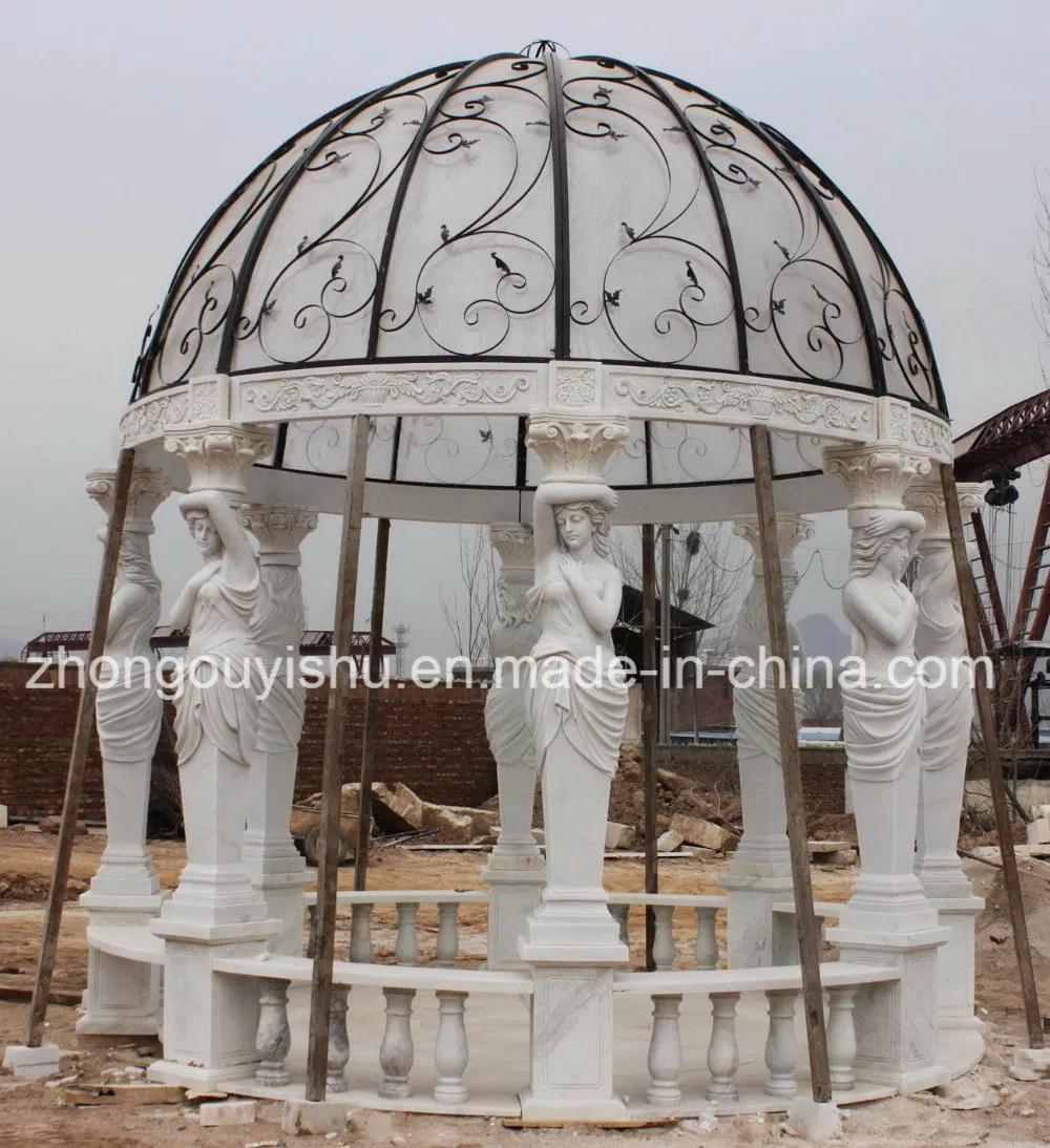 Natural White Marble Garden Gazebo for Decoration