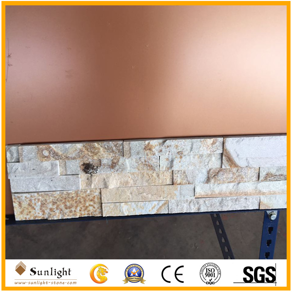 Yellow Quartz Culture Stone for Wall Cladding