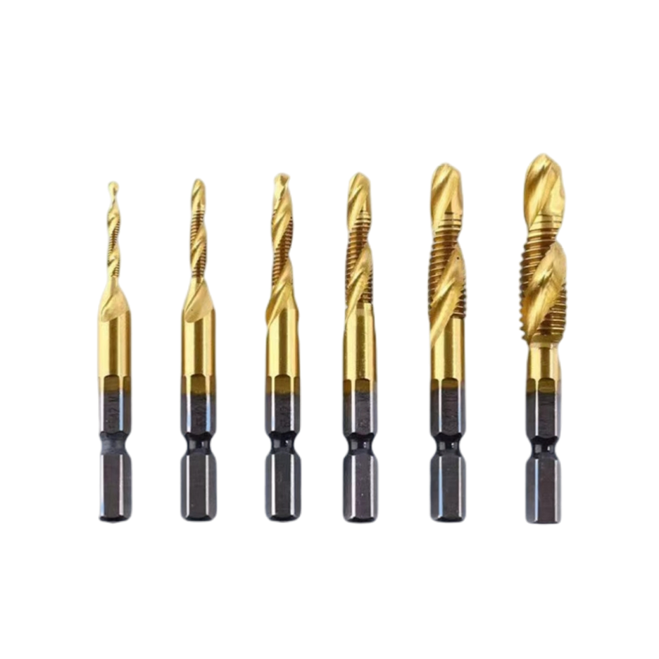 High-Speed Steel Spiral Flute Drill Tap Bit Set M5