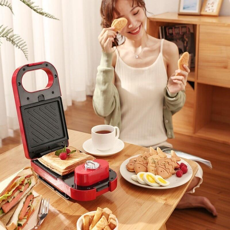 Hot Sale Toaster Baking Breakfast Machine Timed Waffle Maker Electric Sandwich Maker