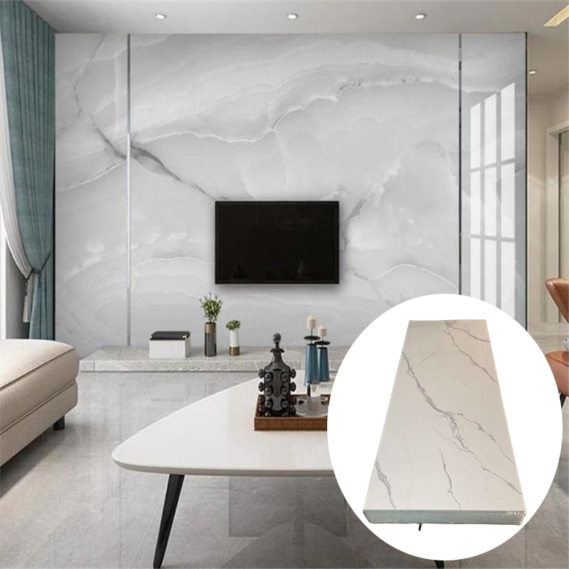 Chinese Manufacturer 1220*2900mm Waterproof UV Marble Board Interior Wall Panel PVC Marble Sheet