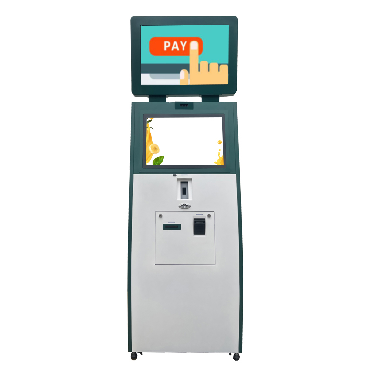 Neoptouch 21.5'' Dual-Touchscreen Windows PC Receipt Printer ID Room Card Reader Dispenser Self Hotel Check in out Terminal Kiosk Machine OEM