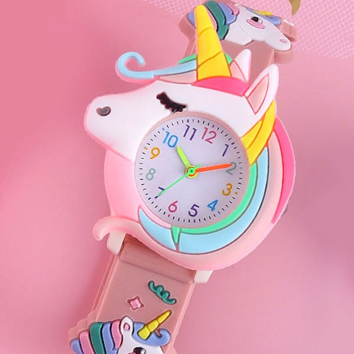 Silicone Unicorn Watch Cute Pink Cartoon Girl Child