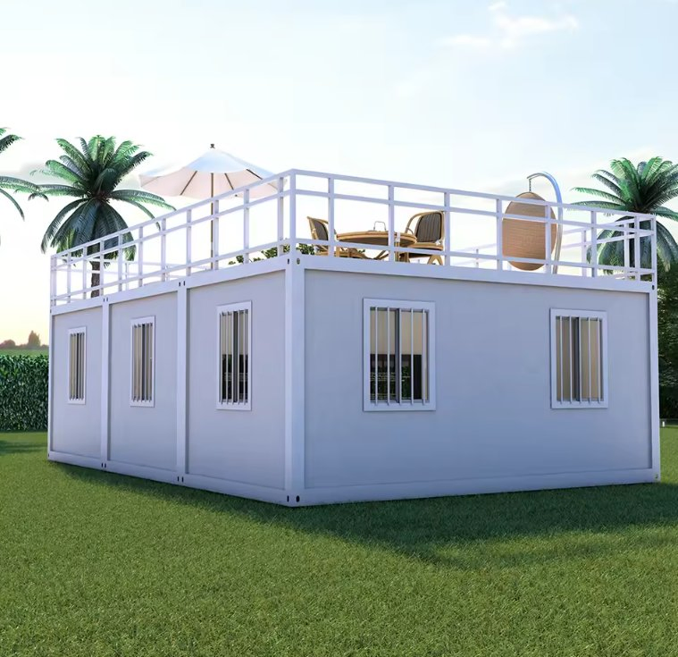 Ready Made High Quality Two Story Duplex 40FT Flat Pack Modular Portable House Prefabricated Tiny Container House for Coffee Shop Office