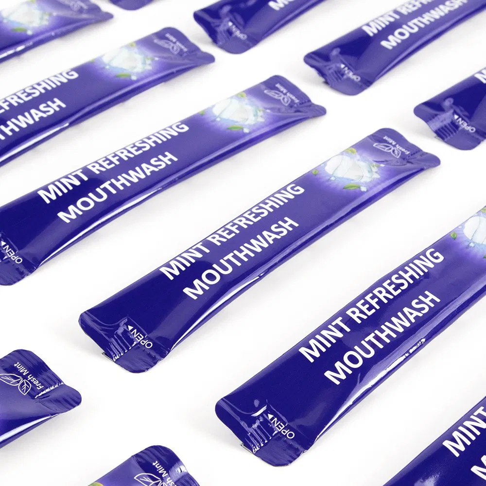 Zero-Alcohol Fresh Breath Travel Mouthwash Packs