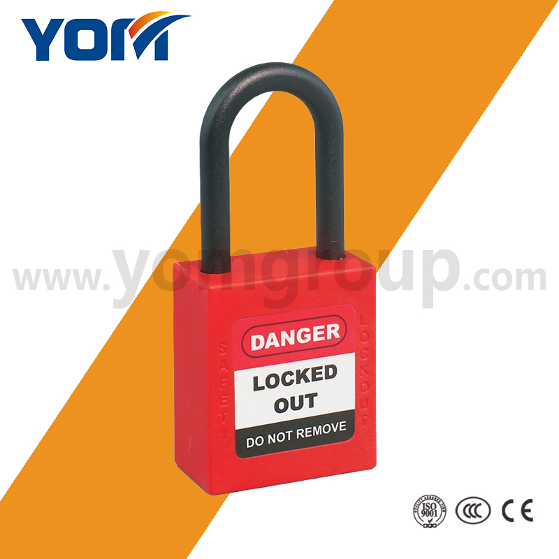 Wholesale Short Lock Shackle Nylon Safety Padlock with 25mm 38mm 76mm