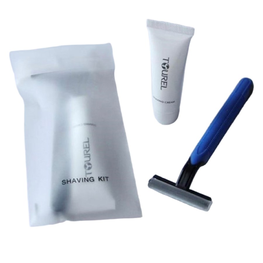 Shaving Kits Razor in Kraft Box with Hotel Amenities for Guest Room