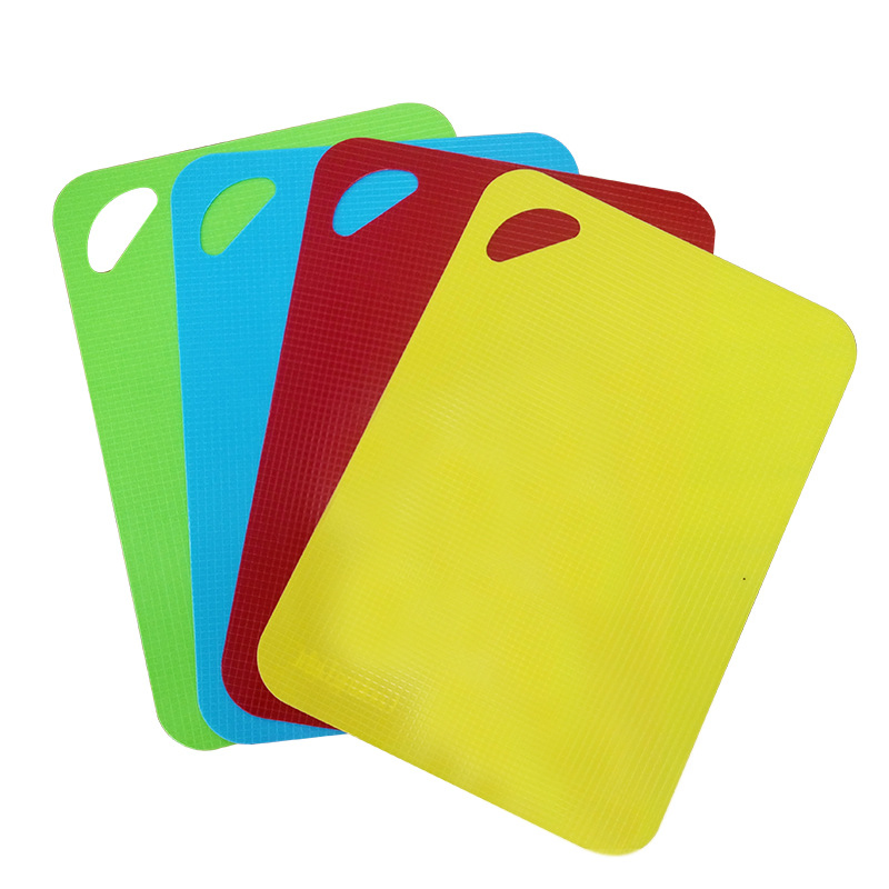 Non-Skid with Food Color Codes Extra Thick Flexible Plastic Cutting Board