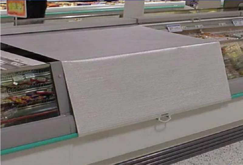 Night Cover Curtain for Refrigerator Commercial Fridge Night Blinds to Keep Food Fresh Freezer Blind for Supermarket Showcase