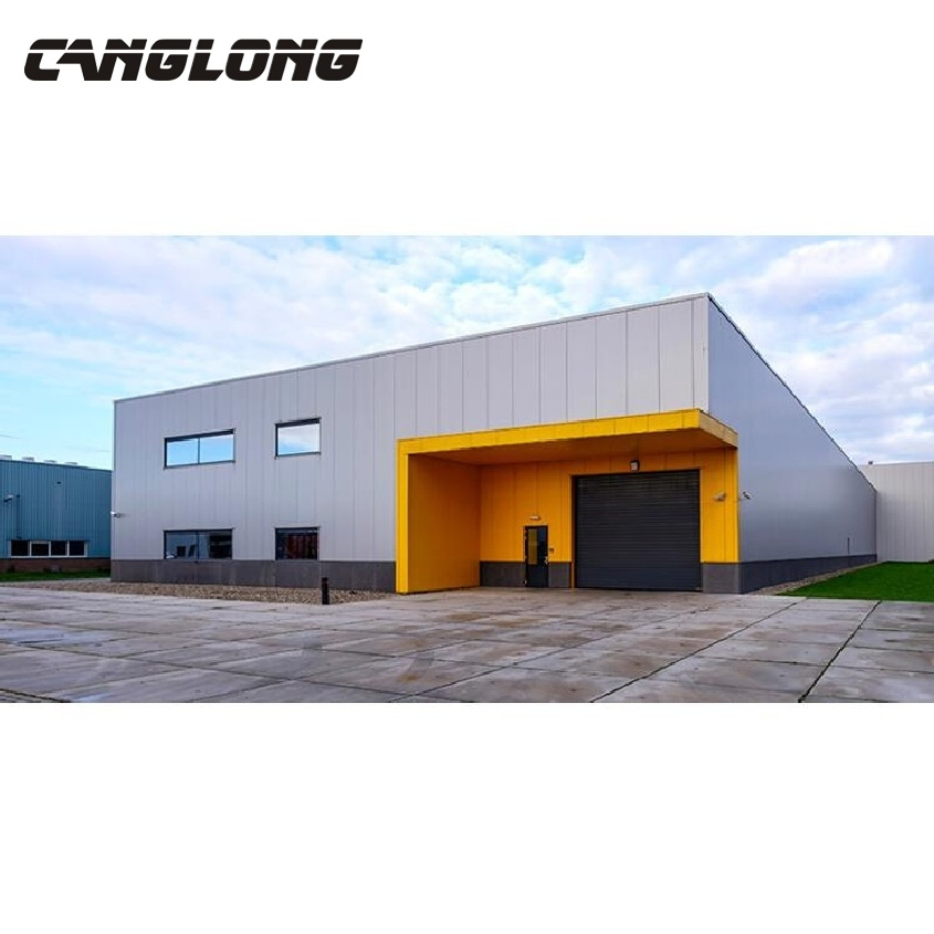 Welded Steel Structure Prefab Modular House Building/Prefabricated Steel Logistic Warehouse/Factory Workshop Building