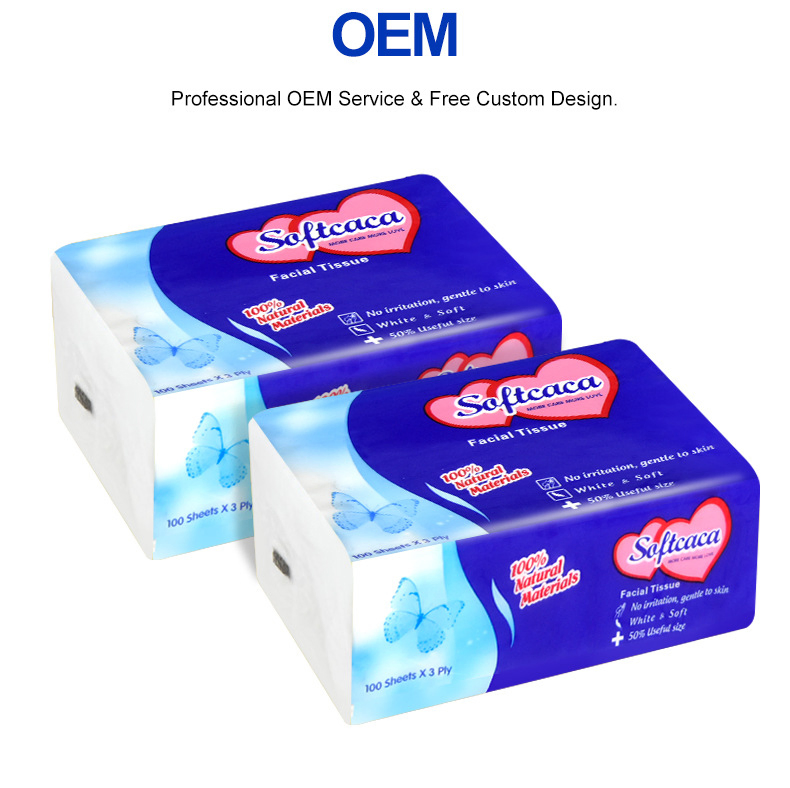 Wholesale Cheap Ultra Soft Embossed 1/2/3/Ply Virgin Pulp Facial Tissue Paper