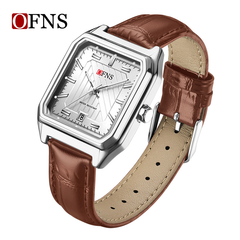 Unisex Minimalist Square Calendar Fashion Watch Luminous Waterproof Quartz Wristwatch