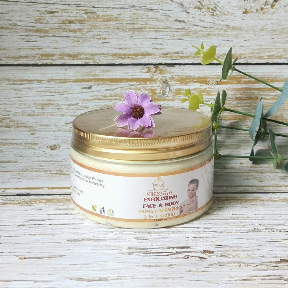 100% Natural Herbal Face Body Natural Papaya Cleansing Scrub Gel Papaya Skin Whitening Scrub