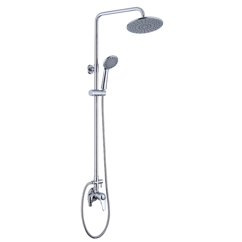 Contemporary Solid Space Aluminum Brass Bathtub Mixer with High Quality Shower Head on Sale Shower Set