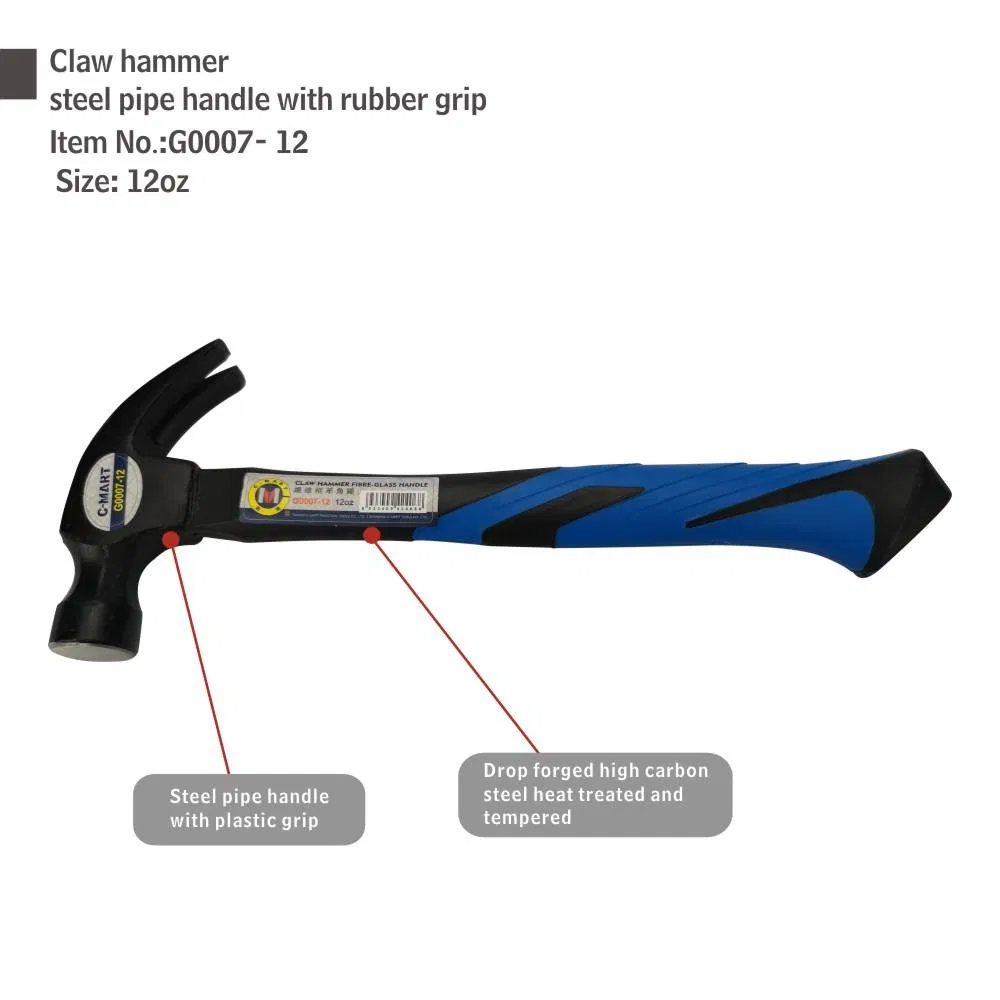 12 Oz Carbon Steel Multi-Purpose Claw Hammer Professional Claw Hammer