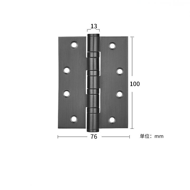 Furniture Hardware Accessories High Quality Solid Copper Door Hinge 4'' and 5'' Thickened Black Mute Hinge