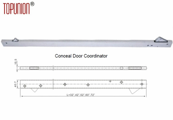 Stainless Steel L Type Light Duty Door Coordinator