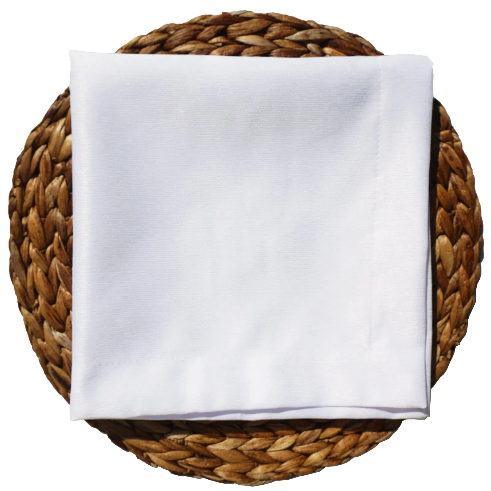 Bleach White Jacquard Design Rings for Table Cloth and Napkins
