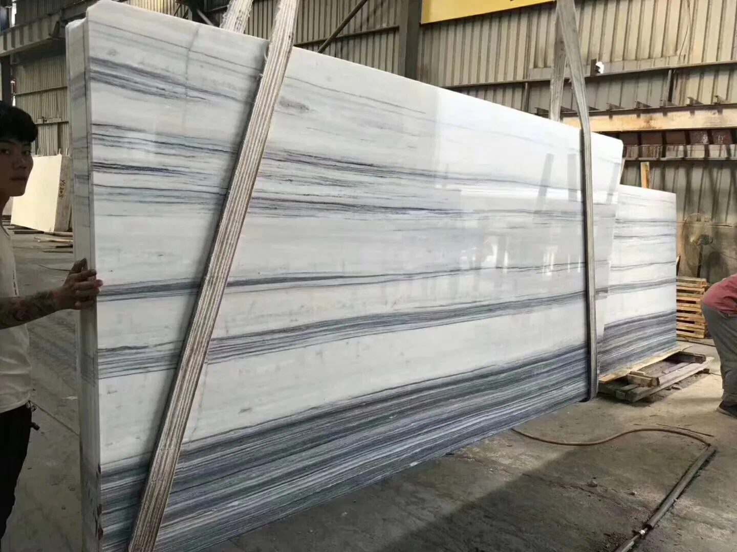 Natural Stone polished/honed/antique/Sandblasted  Snow Flower Wooden white marble tiles for interiors/ indoor/ floor/wall decoration