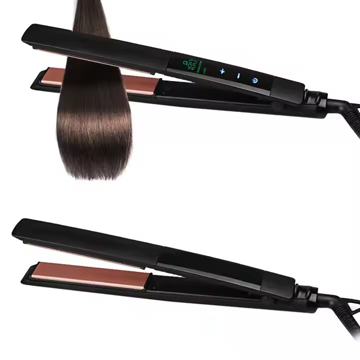 Professional 450 Degree Electroplated Plate Flat Touch Screen Smart Hair Straightener