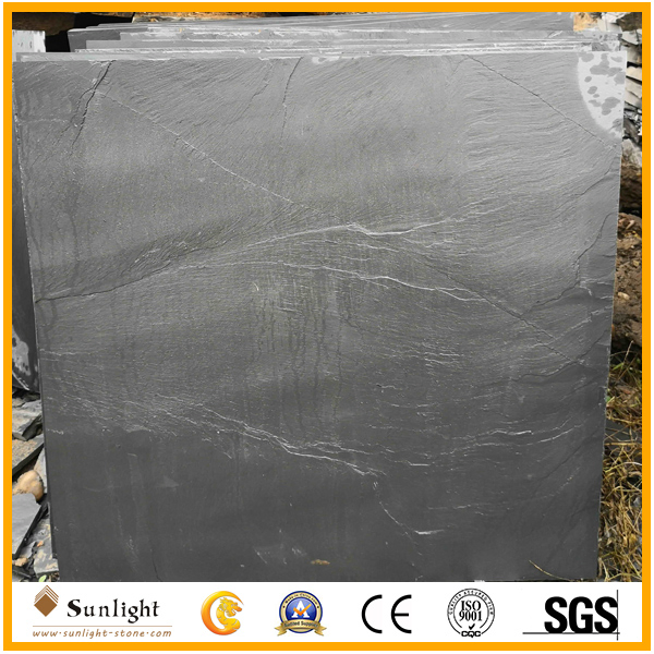 Natural Split Surface Black Culture Stone Slate for Flooring /Roof Tiles
