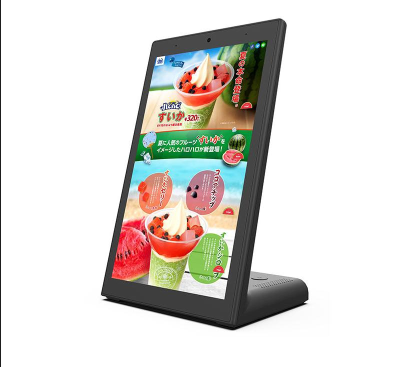 L Shape Restaurant Customer Tablet with 8-Inch LCD Touch Screen