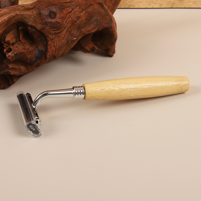 Eco-Friendly Twin Blade Stainless Steel Safety Razor Bamboo Handle Shaving Razor