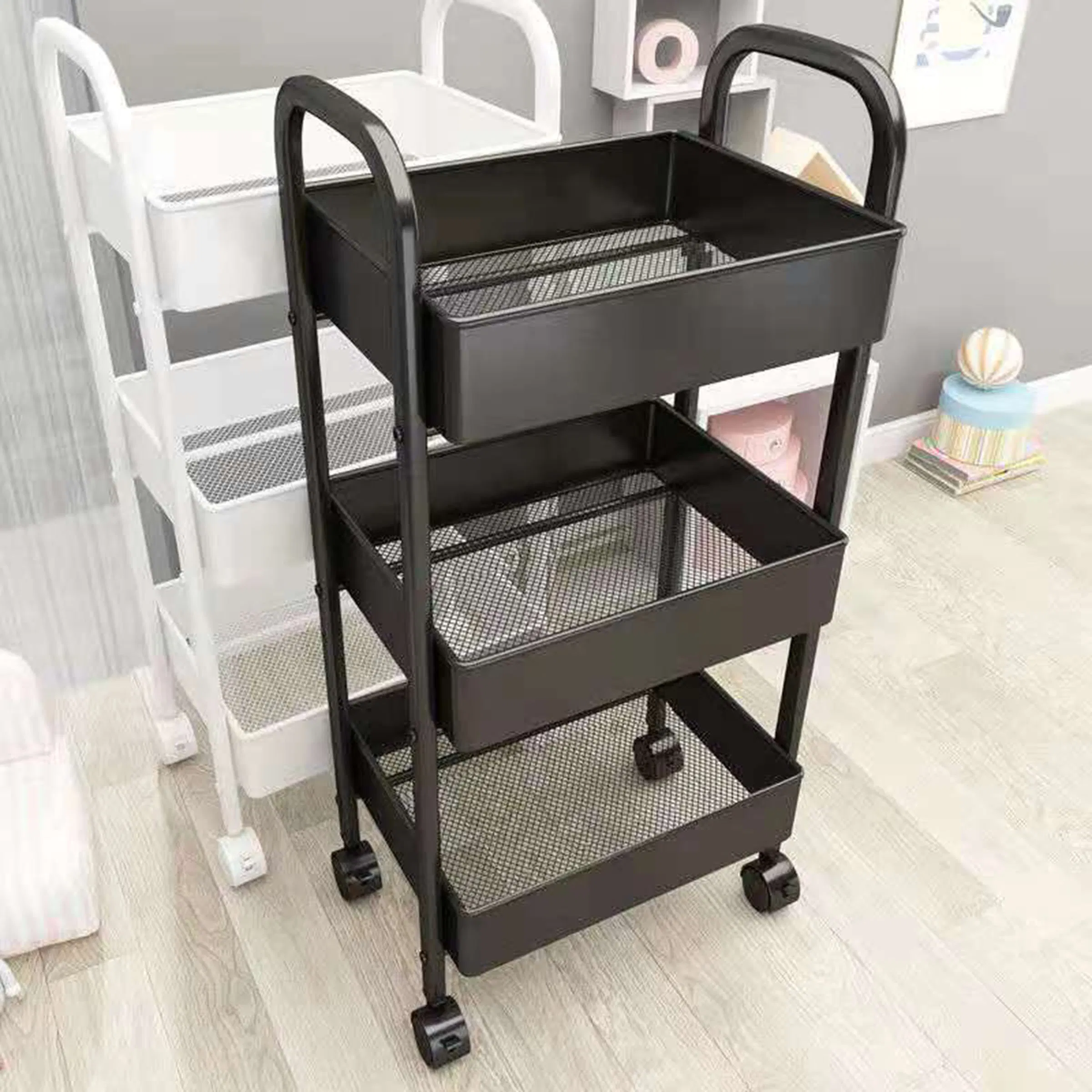 Multi-Layer Trolley Food Racks Household Mobile Racks Kitchen Multi-Functional Storage Racks