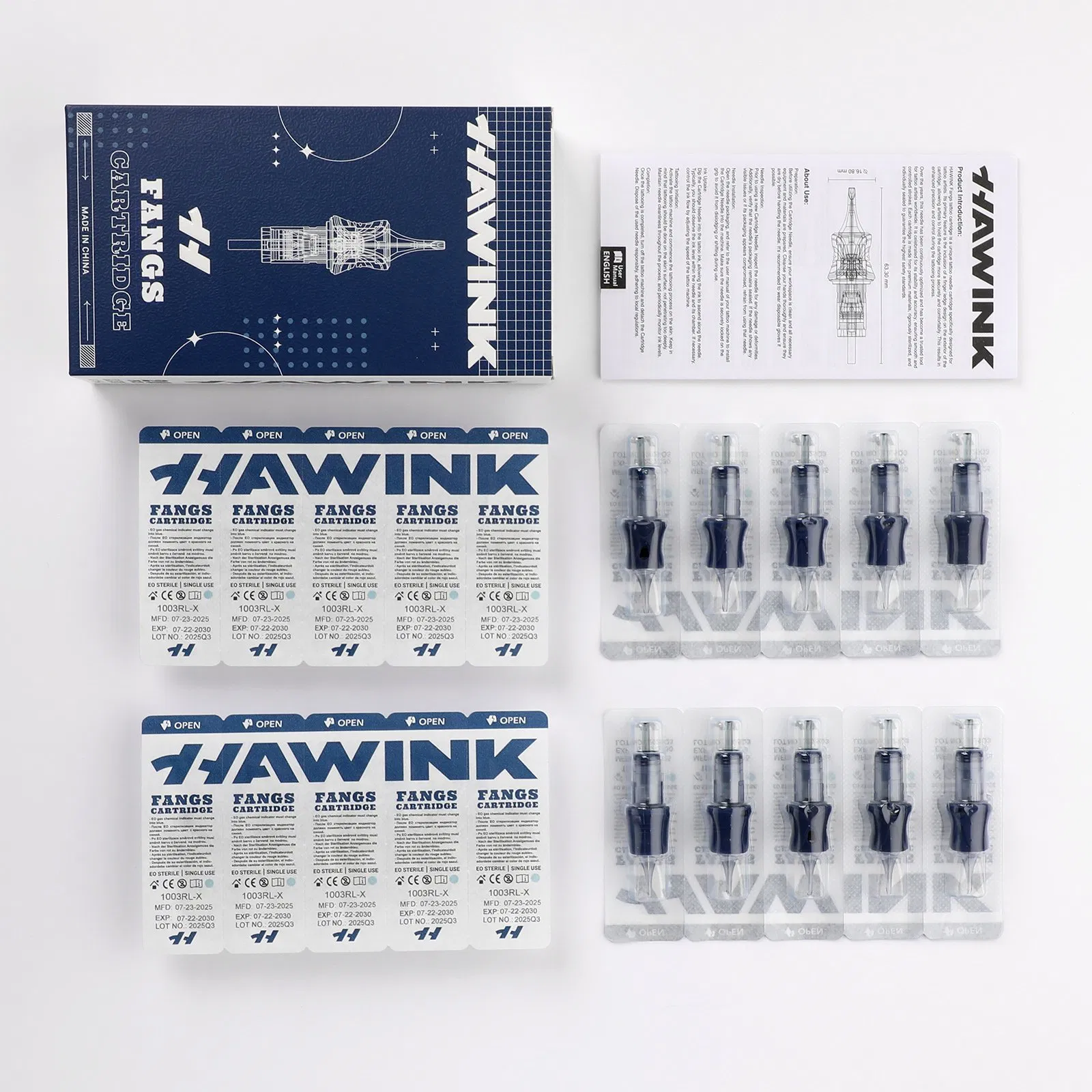 High Quality Hawink Fangs New Tattoo Finger Ledge Cartridges Needles