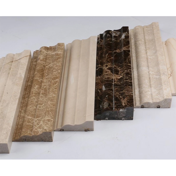 Natural Beige Marble Door and Window Sill Edges Stone Baseboards for Living Rooms