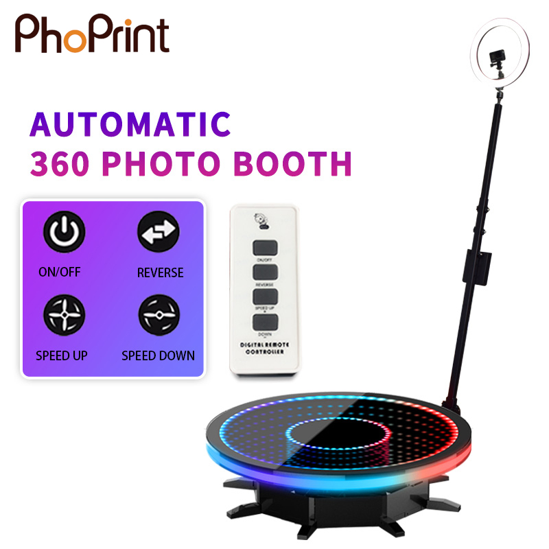Hot Sale New Portable Selfie 360 Photo Booth Top Quality 360 Photo Booth 45 Inch with LED iPad Camera
