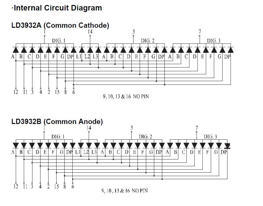 0.39 Inch 3 Digit 7 Segment Clock LED Display