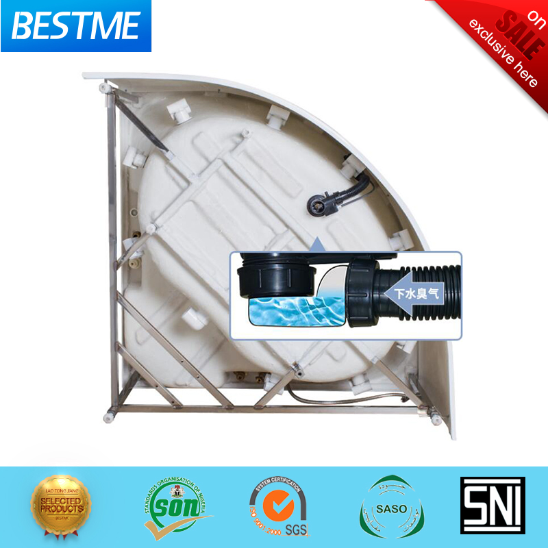 Угловая ванна для двоих с гидромассажем BESTME (KB-386)