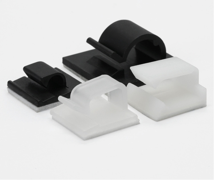 Nylon Plastic Square Type Base Clamps Fastener Cord Clip