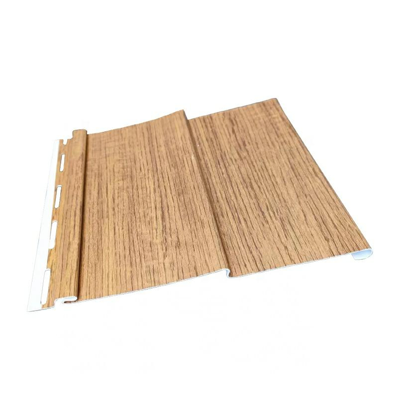 UV Resistance Outdoor Roof Cladding Wooden Color PVC Vinyl Siding Cladding