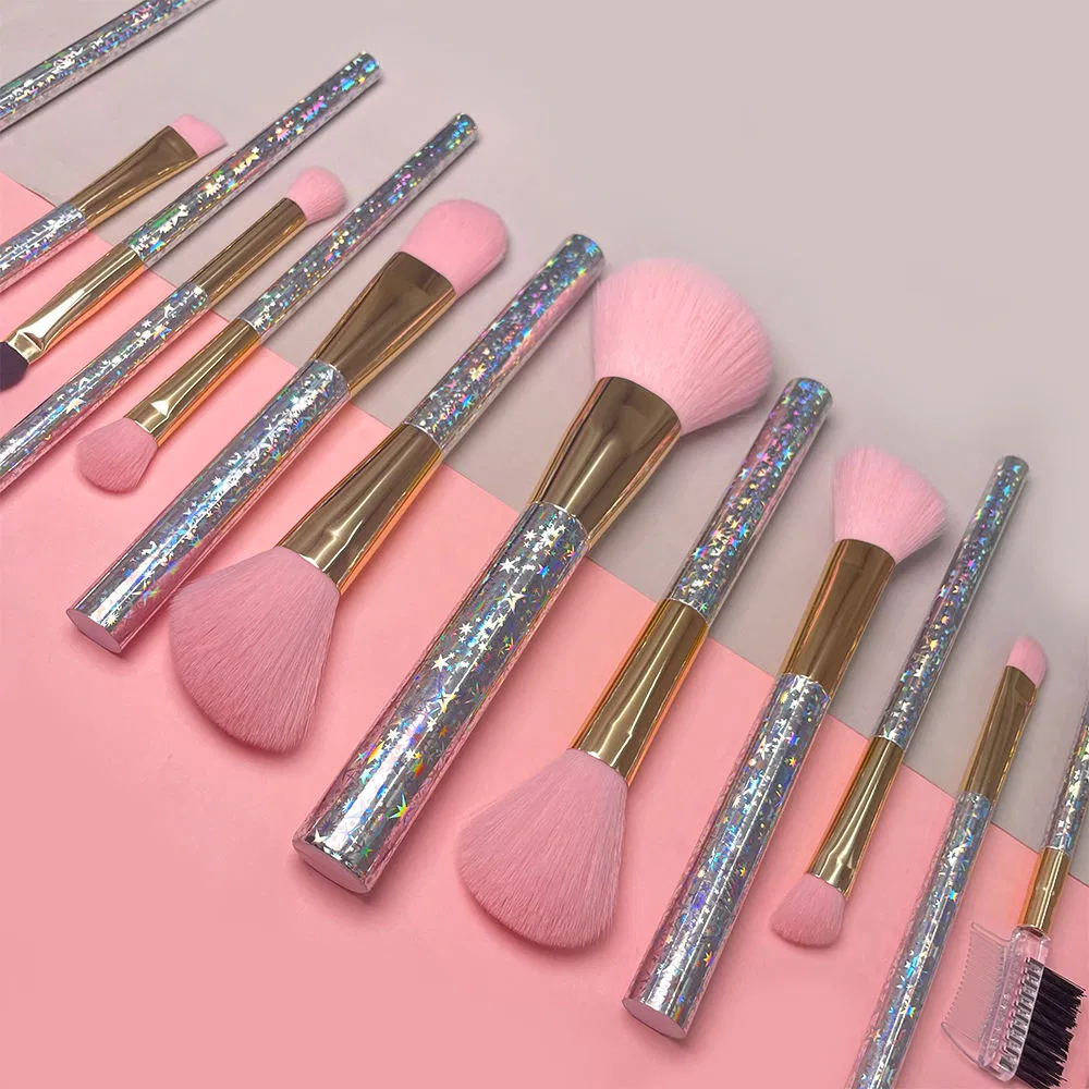 20 Piece Makeup Brush Set Glitter Handle Soft Bristles Professional Cosmetic Tools
