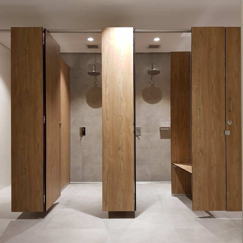 HPL Material Toilet Partition Cubicle Popular Compact Toilet Separated System